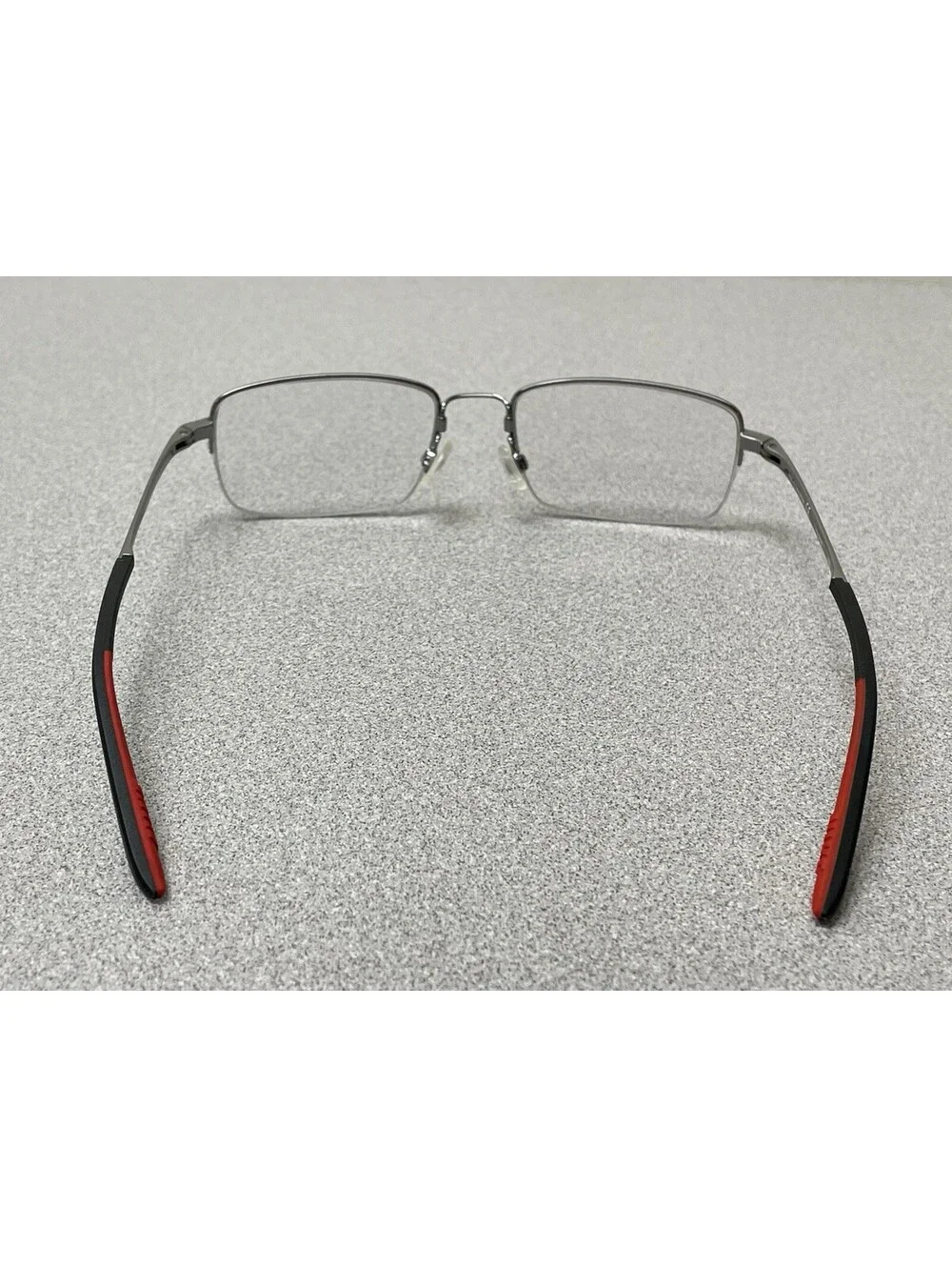 NIKE FLEXON BRIDGE 4306 073 Silver Half Rimless Metal Eyeglasses Frame 54-18 145